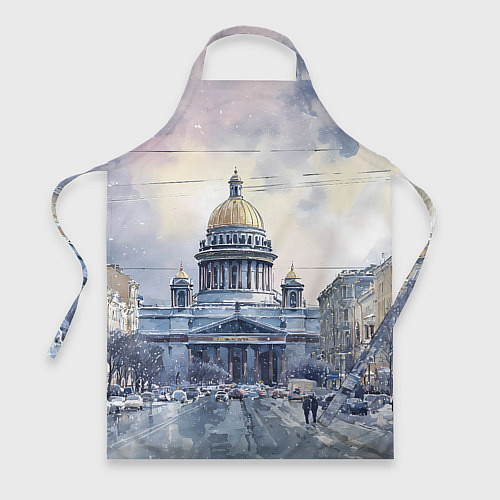 Фартук Санкт-Петербург зимний город / 3D-принт – фото 1