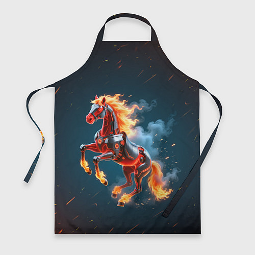 Фартук Огненная лошадь киборг / 3D-принт – фото 1