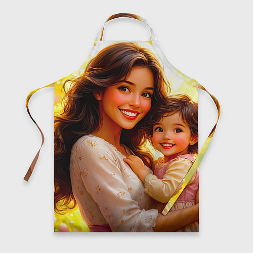 Фартук Мама и дочка: мгновение счастья / 3D-принт – фото 1