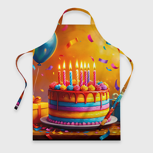 Фартук Радуга праздничного торта / 3D-принт – фото 1