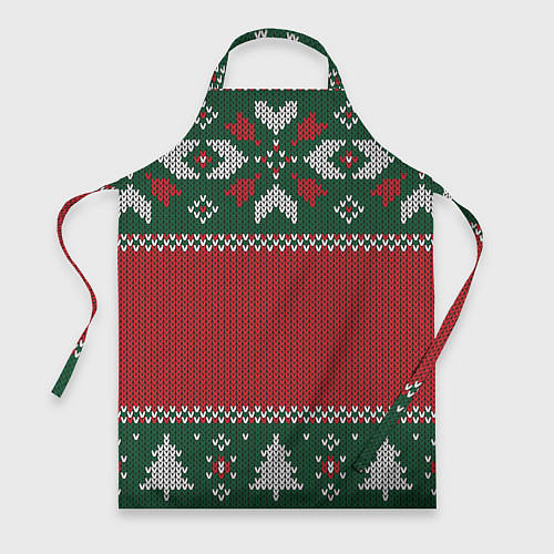 Фартук Новогодний узор вязаный / 3D-принт – фото 1