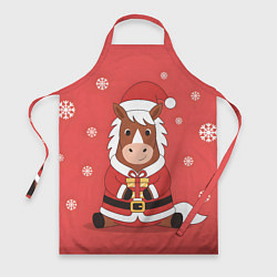 Фартук Новогодняя лошадка с подарком