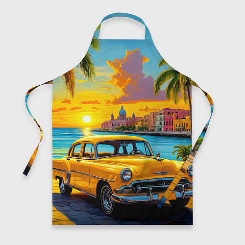 Фартук Золотой закат над набережной / 3D-принт – фото 1