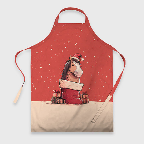 Фартук Лошадка в новогоднем сапоге / 3D-принт – фото 1