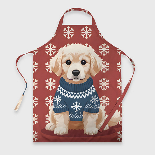 Фартук Новогодний ретривер / 3D-принт – фото 1
