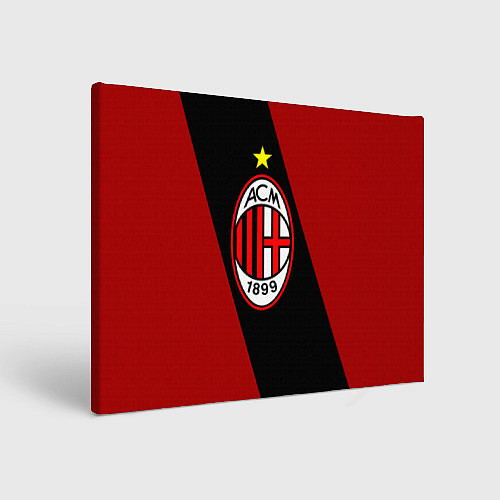 Картина прямоугольная Milan FC: Red Collection / 3D-принт – фото 1