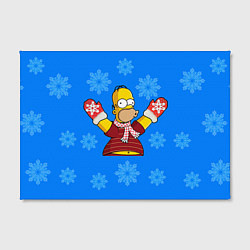 Холст прямоугольный Новогодний Гомер, цвет: 3D-принт — фото 2
