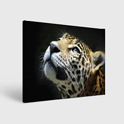 Холст прямоугольный Хищный леопард, цвет: 3D-принт