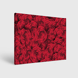 Холст прямоугольный Красные розы, цвет: 3D-принт