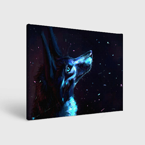 Картина прямоугольная Лунный волк / 3D-принт – фото 1