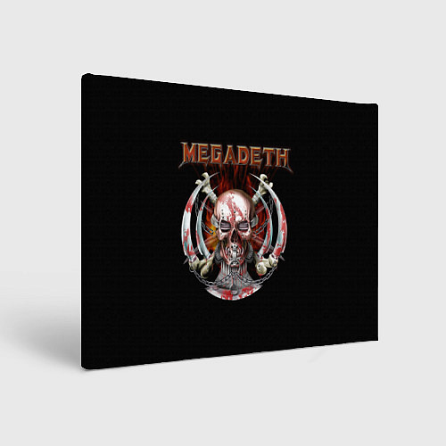 Картина прямоугольная Megadeth: Skull in chains / 3D-принт – фото 1