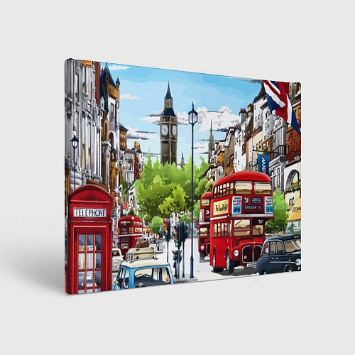 Картина прямоугольная Улицы Лондона -Big Ben / 3D-принт – фото 1