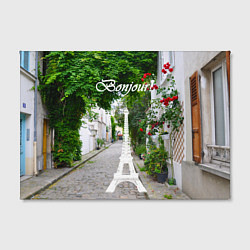 Холст прямоугольный Bonjour Paris, цвет: 3D-принт — фото 2