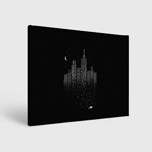Картина прямоугольная Ночной город / 3D-принт – фото 1