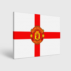 Холст прямоугольный Manchester Utd: England, цвет: 3D-принт