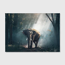 Холст прямоугольный Слон в лесу, цвет: 3D-принт — фото 2