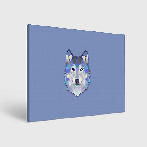 Картина прямоугольная Геометрический волк / 3D-принт – фото 1