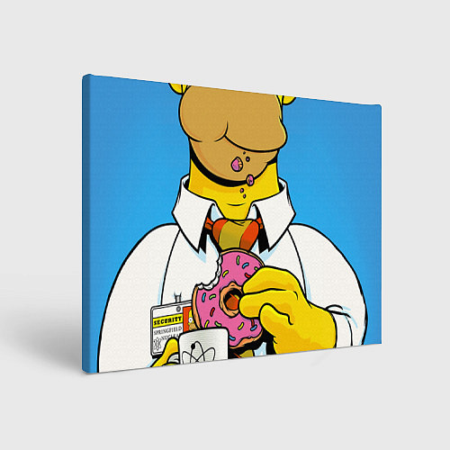 Картина прямоугольная Homer with donut / 3D-принт – фото 1