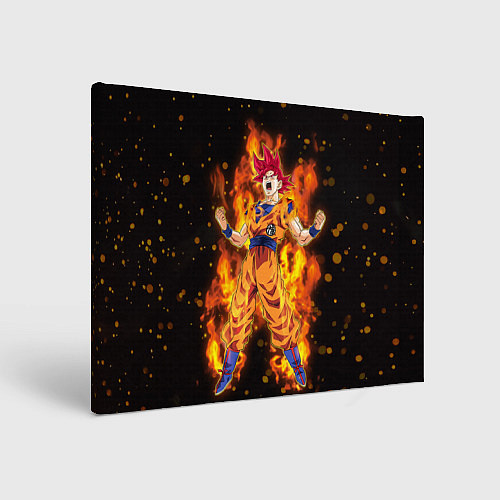 Картина прямоугольная Fire Goku / 3D-принт – фото 1