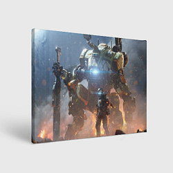 Холст прямоугольный Titanfall: Attack Robots, цвет: 3D-принт