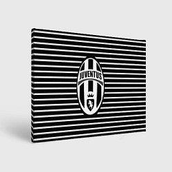 Холст прямоугольный FC Juventus: Black Lines, цвет: 3D-принт