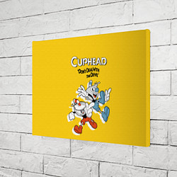 Холст прямоугольный Cuphead: Don't deal with the Devil, цвет: 3D-принт — фото 2