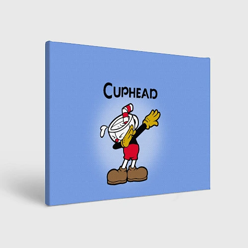 Картина прямоугольная Cuphead Dab / 3D-принт – фото 1