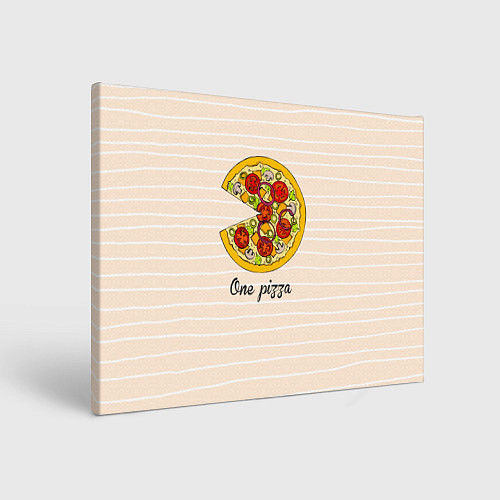 Картина прямоугольная One Love - One pizza / 3D-принт – фото 1