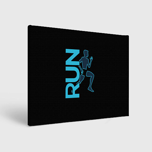Картина прямоугольная RUN: Black Style / 3D-принт – фото 1