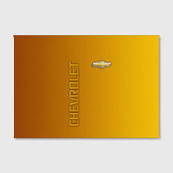 Холст прямоугольный Chevrolet желтый градиент, цвет: 3D-принт — фото 2