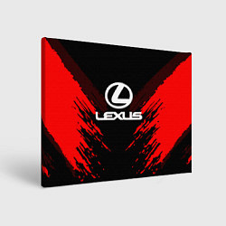 Холст прямоугольный Lexus: Red Anger, цвет: 3D-принт