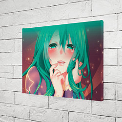 Холст прямоугольный Miku Ahegao, цвет: 3D-принт — фото 2