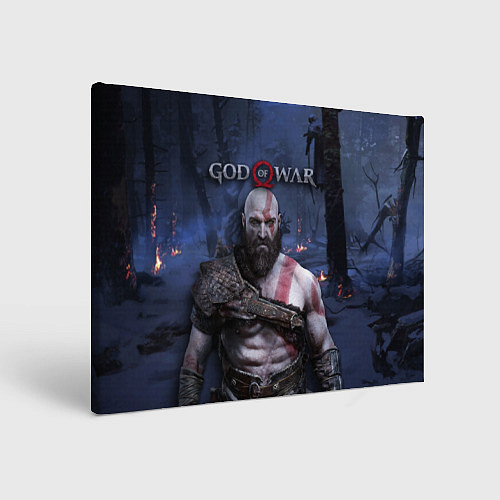 Картина прямоугольная God of War: Kratos / 3D-принт – фото 1