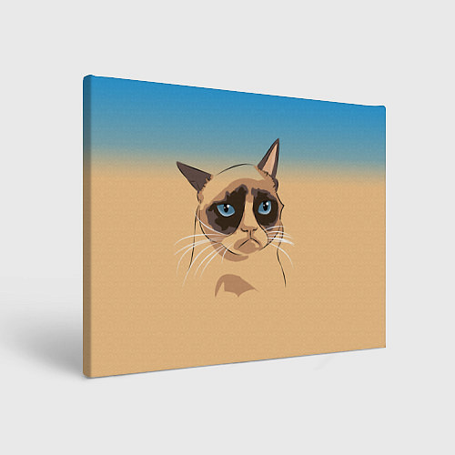 Картина прямоугольная Grumpy cat / 3D-принт – фото 1