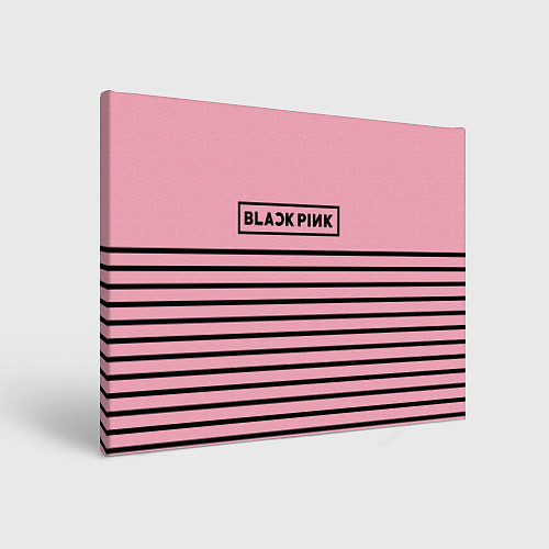 Картина прямоугольная Black Pink: Black Stripes / 3D-принт – фото 1