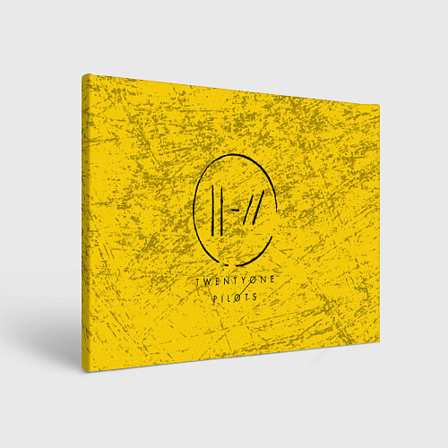 Картина прямоугольная 21 Pilots: Yellow Grunge / 3D-принт – фото 1