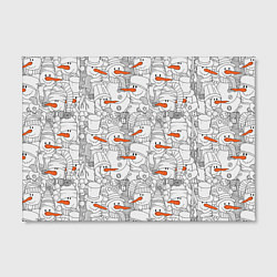 Холст прямоугольный Зимние снеговики, цвет: 3D-принт — фото 2