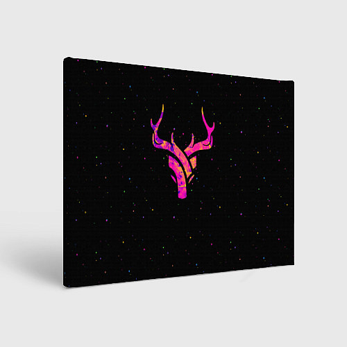 Картина прямоугольная Neon Deer / 3D-принт – фото 1