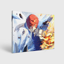 Холст прямоугольный Моя геройская академия Шото, цвет: 3D-принт