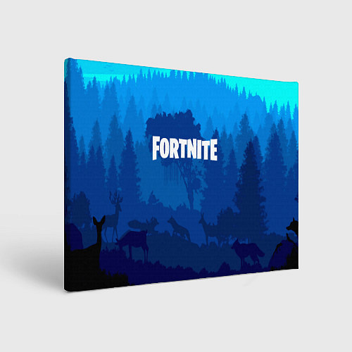 Картина прямоугольная Fortnite: Blue Forest / 3D-принт – фото 1