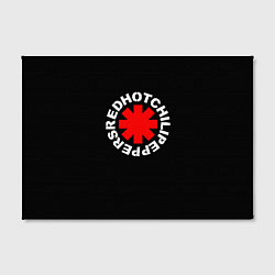 Холст прямоугольный Red Hot chili peppers logo on black, цвет: 3D-принт — фото 2