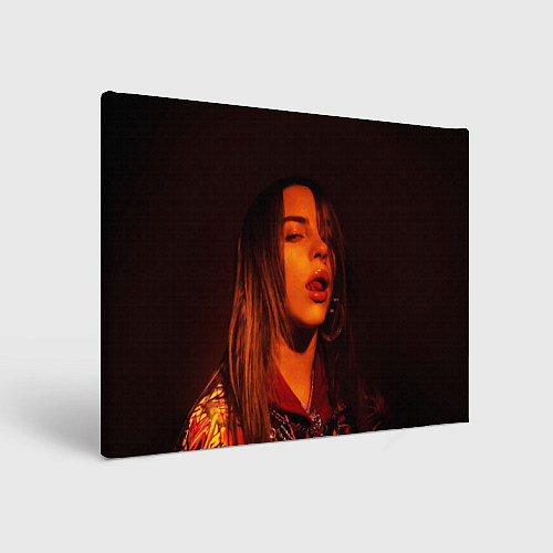 Картина прямоугольная BILLIE EILISH: Red Mood / 3D-принт – фото 1