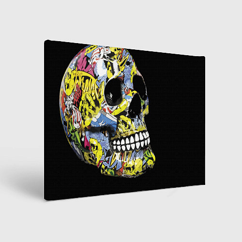 Картина прямоугольная Graffiti - Skull / 3D-принт – фото 1
