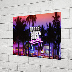 Холст прямоугольный Grand Theft Auto Vice City, цвет: 3D-принт — фото 2