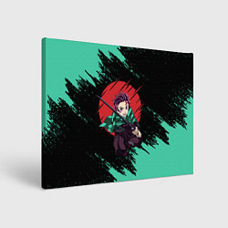 Холст прямоугольный KIMETSU NO YAIBA, цвет: 3D-принт