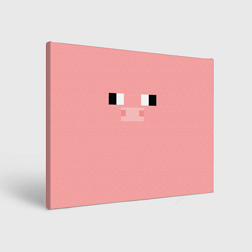 Картина прямоугольная Minecraft Pig / 3D-принт – фото 1