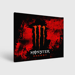 Картина прямоугольная Red grunge monster energy
