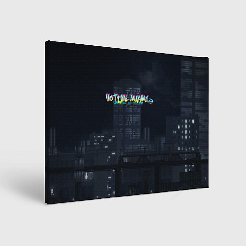 Картина прямоугольная HOTLINE MIAMI / 3D-принт – фото 1