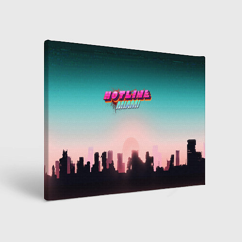 Картина прямоугольная HOTLINE MIAMI / 3D-принт – фото 1