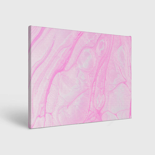 Картина прямоугольная Розовые разводы краска зефир / 3D-принт – фото 1